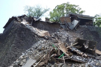  Kumamoto damaged by a series of earthquakes. 